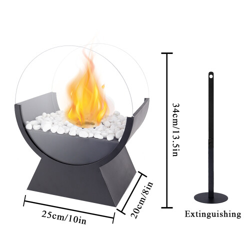 Firepit Fire Bowl Pot 34cm Bio Ethanol Fireplace 1