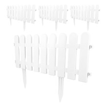 4 Set Plaststaket Trädgårdsgårdar Inomhus Utomhus Avspärrning (Vit)