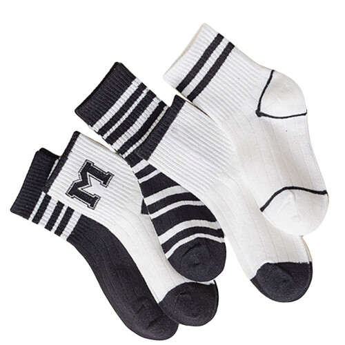 5 Paar Kindersocken, weiche gekämmte Baumwolle, 1