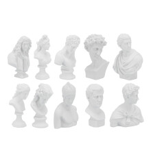 10St Mini Harz Figur Kreativportrait Lehrhilfe Weiß