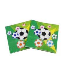 40Stk Fußball Servietten Papiertücher Für Party Bankett