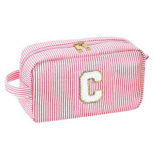 Striped Cosmetic Bag Portable Sewing Organiser-Red stripes C