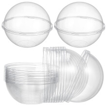 10Stk Transparente Kunststoff Kuchenbox Runde Mousse Kugel 350ml