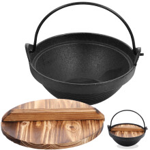 1 Set Suppentopf Japanisch Antihaft Mit Holzdeckel
