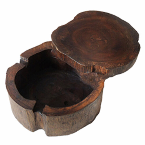 Solid Holz Aschenbecher 5 Zoll Wohnaccessoire Zierstück 2