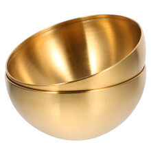 Salat Servierschüssel Metall Golden 2er Set 4,7 Zoll