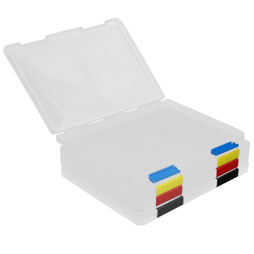 4er-pack dokumentenbox transparent büro ordner-ablage 1