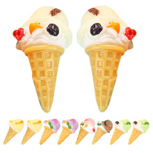 10Stk Künstliches Eiswaffelmodell Mini Nachbildung Farben