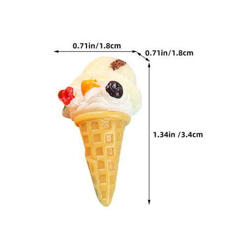 10Stk Künstliches Eiswaffelmodell Mini Nachbildung Farben 1