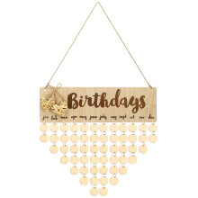 Geburtstags Erinnerungs Holzanhänger DIY Kalender Deko