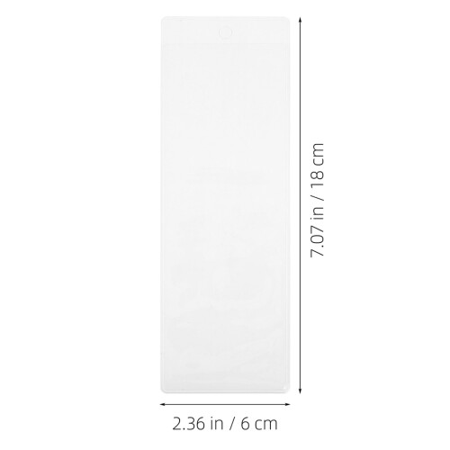 20 transparente pvc-lesezeichenhüllen mit loch schutz 1