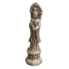 kompakte buddhistische verzierung aus messing in form eines bodhisattva