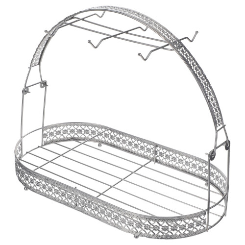 Wrought Iron Kaffeetassenhalter Tee-Set Abtropffläche 2