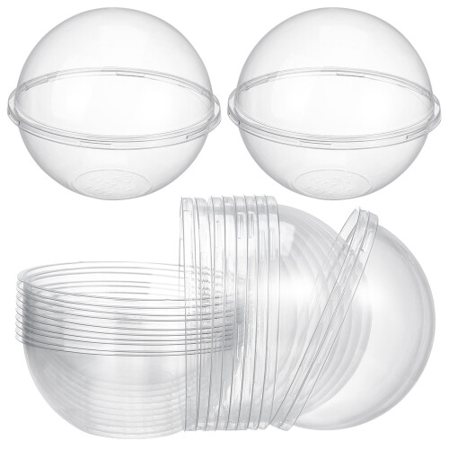 10Stk Transparente Kunststoff Kuchenbox Rund 350ml