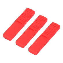 Baby Teething Toy 3pcs Freezable Silicone Infant Chew Red BPA Free