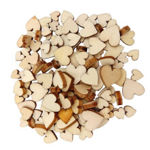 200 herzförmige holzscheiben 6-12 mm zum basteln und dekorieren