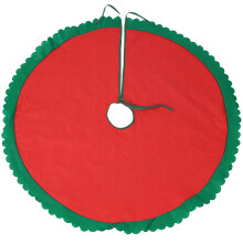 1Pc Green Traditional Felt Tree Skirt Decorative Tree Base Mat
