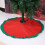 1Pc Green Traditional Felt Tree Skirt Decorative Tree Base Mat 7
