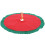 1Pc Green Traditional Felt Tree Skirt Decorative Tree Base Mat 6
