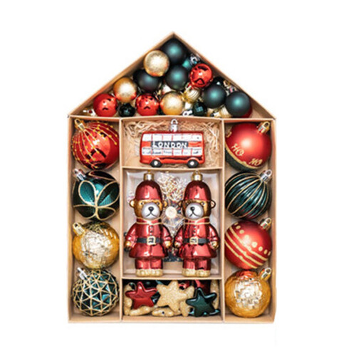 Weihnachtskugel-Ornament, 70 Stück/Karton,-Stil 3