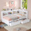 3ft White L-Shape Daybed, Charging Station&Storage 1