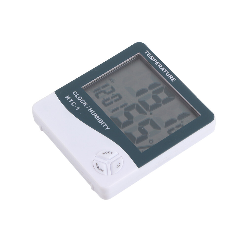 Large Screen Plastic Humidity Thermometer With Time Display, 100X93x23mm 9431356532258