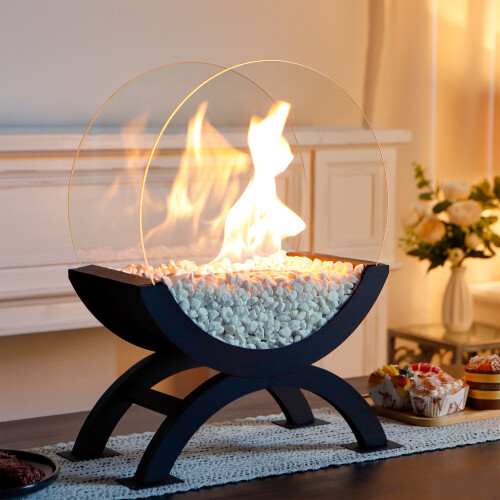 Large Fireplace 48cm Ethanol Firepit Fire Bowl Pot 2