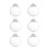 6Pcs/lot Clear Empty Christmas Ball Ornaments with-Silver 8cm 1