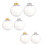 6Pcs/lot Clear Empty Christmas Ball Ornaments with-Silver 8cm 4