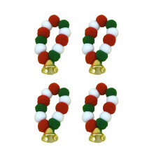 4pcs Plush Cats Collar Comfortable Pet-S Christmas colors