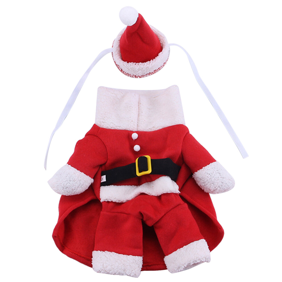 Small Dog Winter Clothes Christmas Costume Santa Hat &-XL-image-OPC-PMH9BDK-NEW