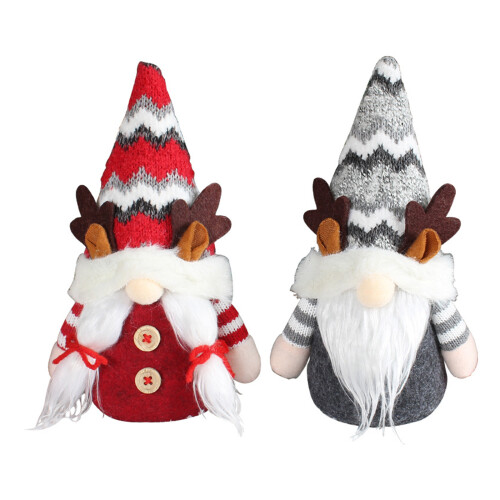 Christmas Deer Antler Hat Faceless Doll Meaningful-braid doll 1