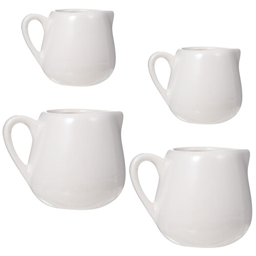 4 Mini Milchkrüge Keramik Mit