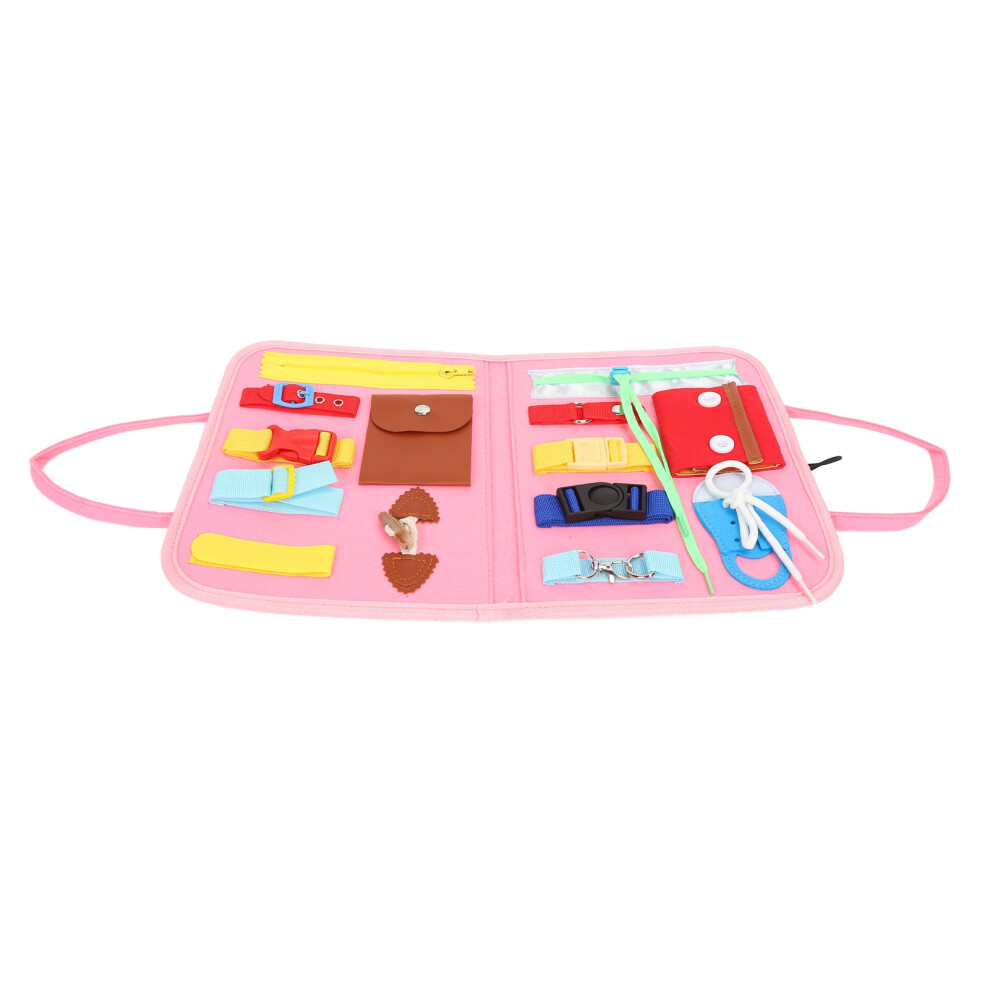 Pink Dementia Fidget Blanket Sensory Aid For Alzheimers & Autism