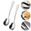 1 Set Salatlöffel Salatgabel Salat Servierbesteck (Silber) 5