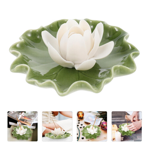 Duftstäbchenhalter Keramik Blumenform Mit Aschenfänger 2