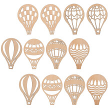 24 holz heissluftballon anhänger für wanddekoration und diy