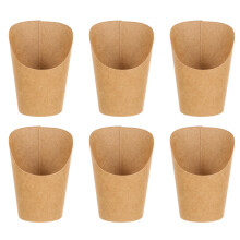 100Stk Kraftpapier Becher 14Oz Für Popcorn Eiscreme Frites