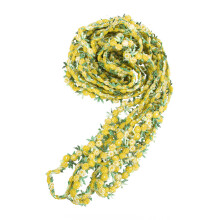 4,5 M Rose Spitzenbesatz Haarschmuck Blumenband Bastelset Gelb