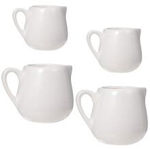 4 stk. mini milchkrüge aus keramik mit griff, saucenbecher