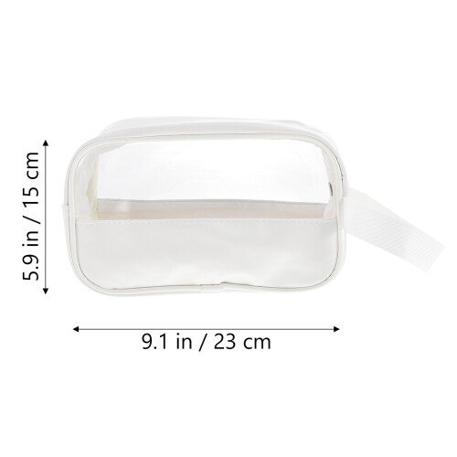 einfache PU-Schminktasche, transparent, tragbar 1