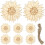 10 holz sonnenblumen dekoelemente hängend 1
