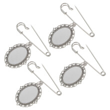 4Stk Einfache Abschluss-Boutonniere Wärmeübertragung Leere Brosche