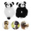 2 fell-scrunchies pandas, elastische plüsch-haargummis 3