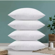(24" x 24" (60cm x 60cm)) Luxury Pack of 4 100% Hollowfibre Square Cushion Pads - Soft, Plump, and Machine Washable