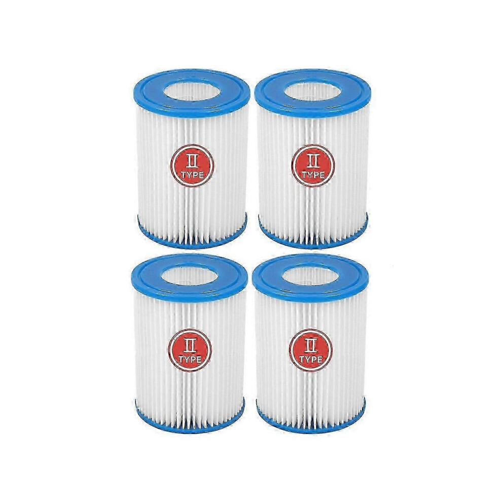 Kikidex (As Show, One Size) 4Pcs Swimming Pool Pump Cartridge Filter For Bestway Type Ii Filter