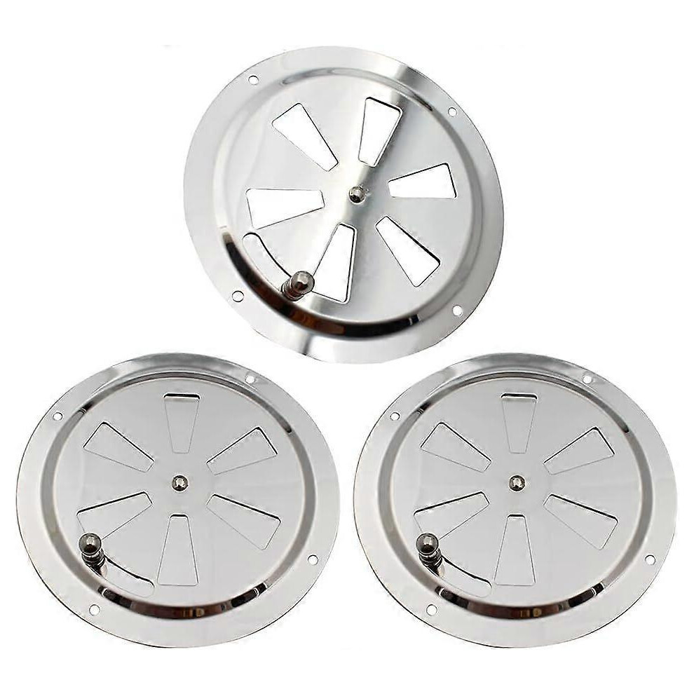 3 Pieces Round Ventilation Grille, Stainless Steel Ventilation Rosette Air Vent 6935159265274