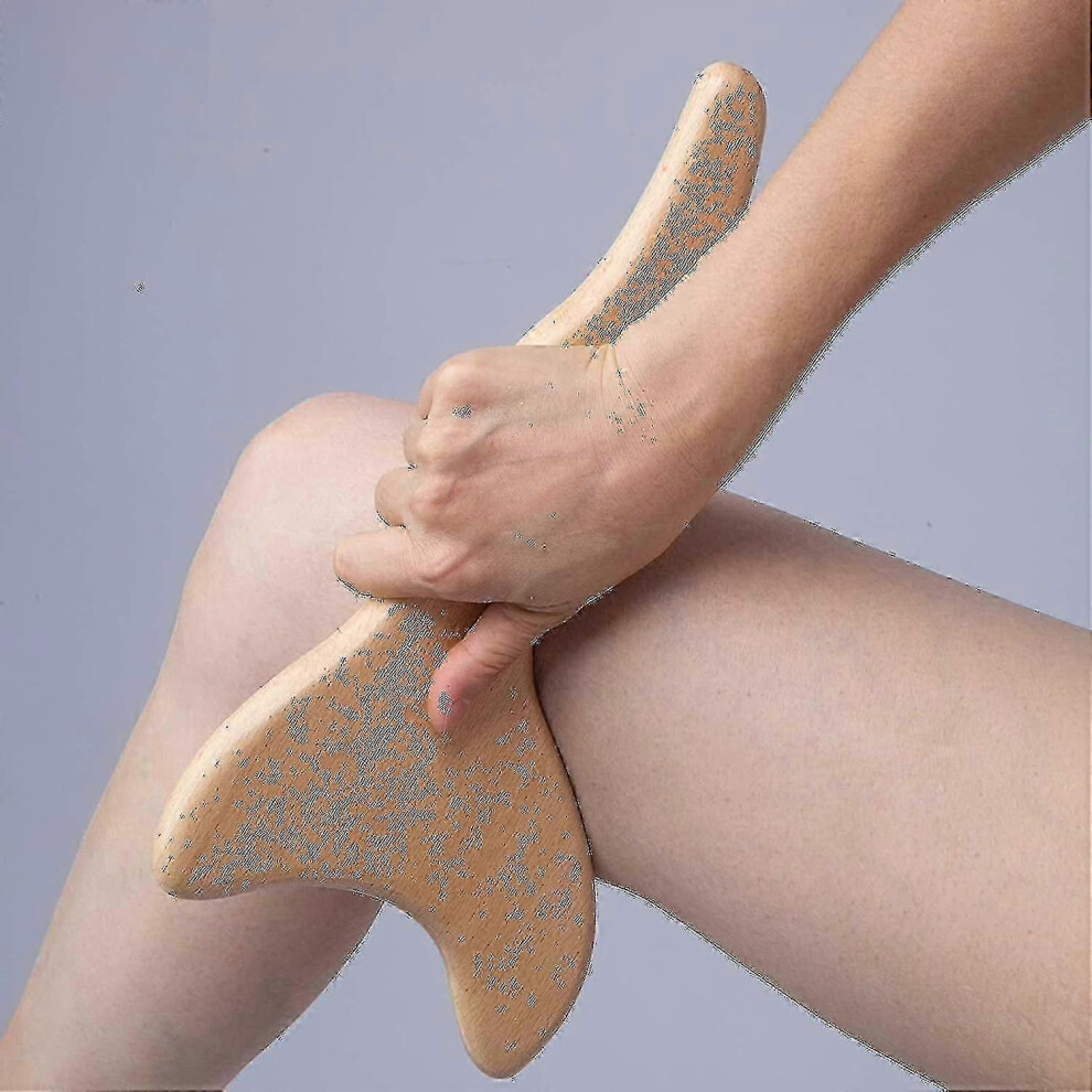 Lymphatic drainage tool - Wooden Gua Sha therapeutic massage tools - Anti-cellulite paddle massager