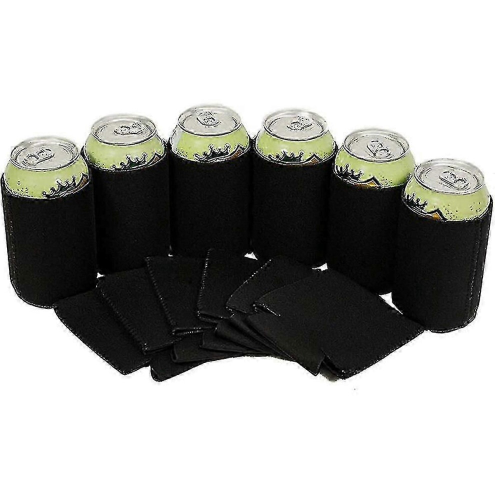 Kikidex (As Show, ) 6 Pack Blank Beer Can Coolers Sleeves Neoprene Beer Can Cooler Drink Bottle Holder Sleeve Grey