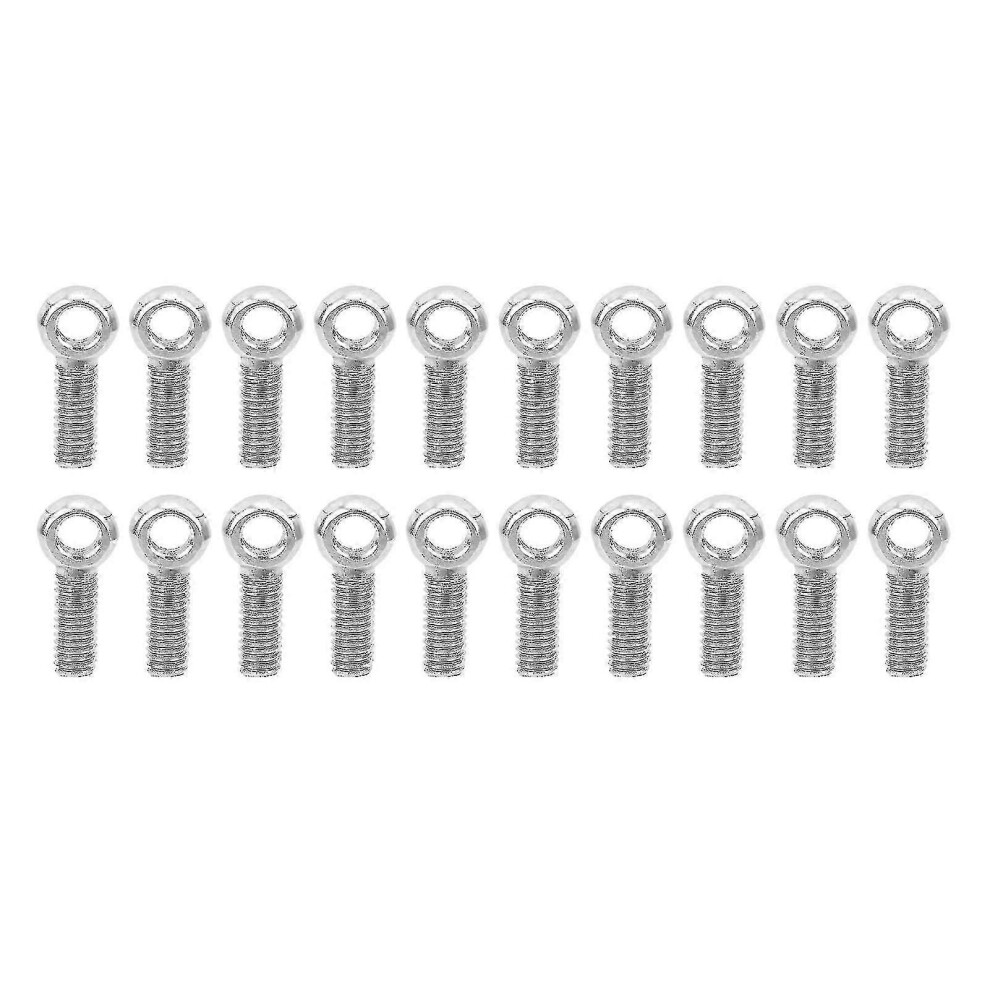 Kikidex (As Show, One Size) M6 304 Stainless Steel Anti-Corrosion Heavy Duty Machinery Shoulder Lifting Eye Bolt (20Pcs)